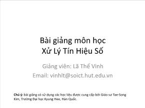 Xử lý tín hiệu số - Matlab